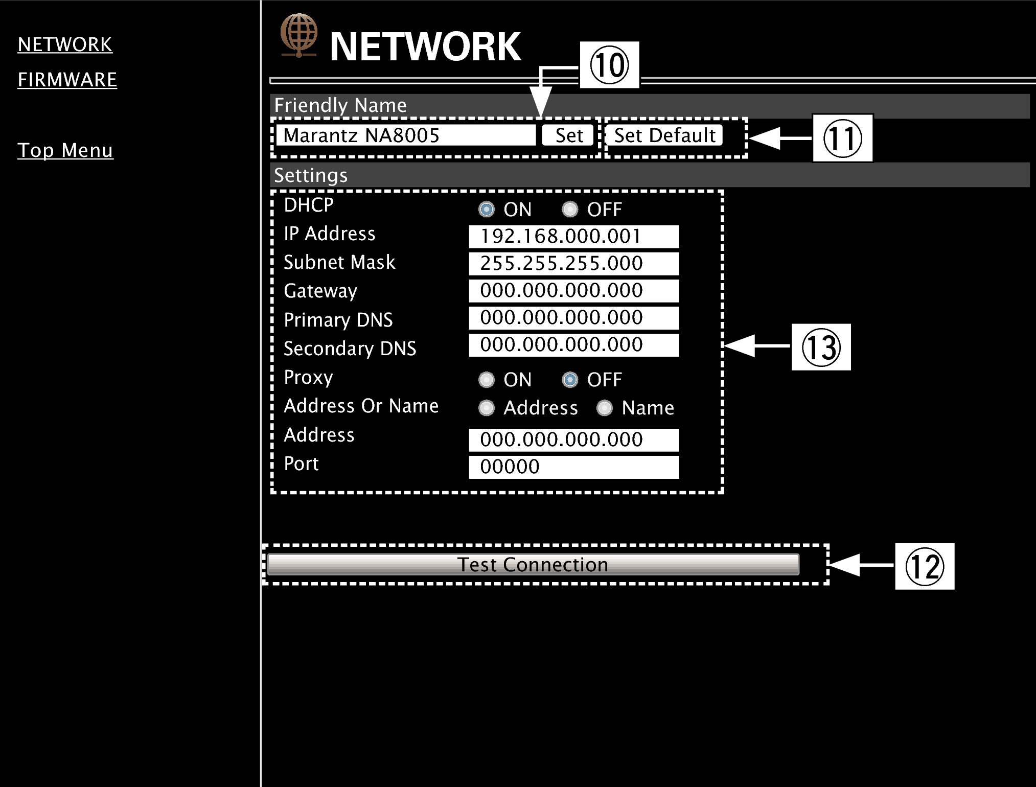 Web control function NA8005