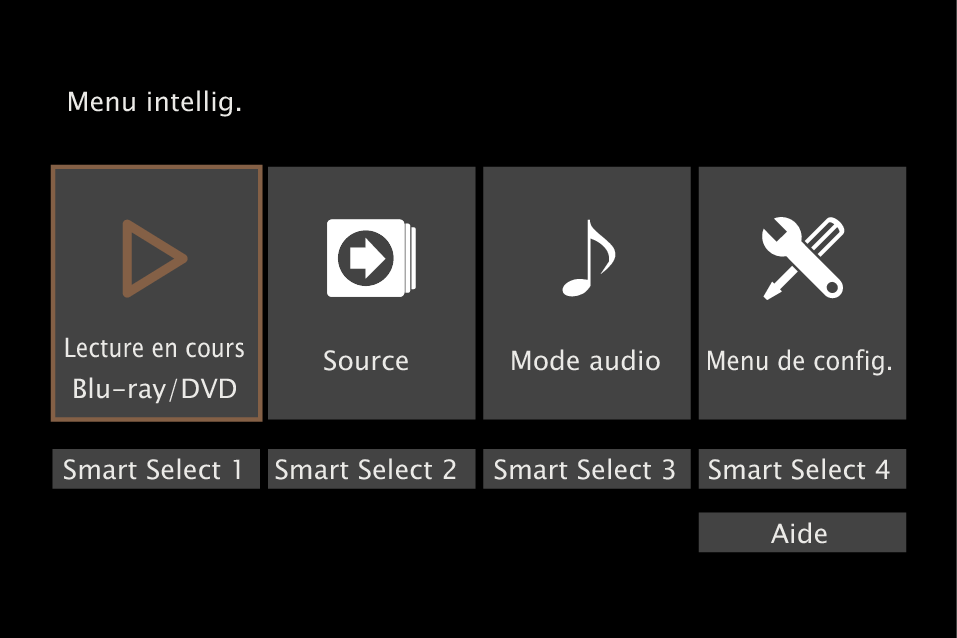 Fonction Menu intelligent NR1200